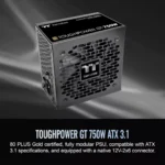 ⁦باور سبلاي ثرمالتيك Thermaltake Toughpower GT 80 Plus Gold 750w⁩ - الصورة ⁦3⁩