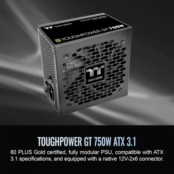 ⁦باور سبلاي ثرمالتيك Thermaltake Toughpower GT 80 Plus Gold 750w⁩ - الصورة ⁦3⁩