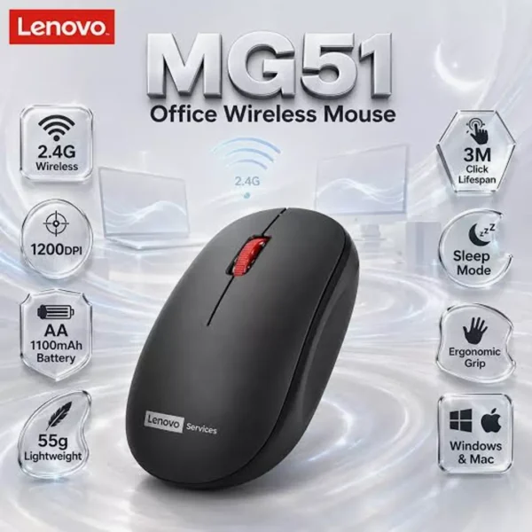 ⁦ماوس الألعاب اللاسلكي الاحترافي Lenovo Legion MG51 RGB فائق الدقة والاستجابة⁩ - الصورة ⁦2⁩