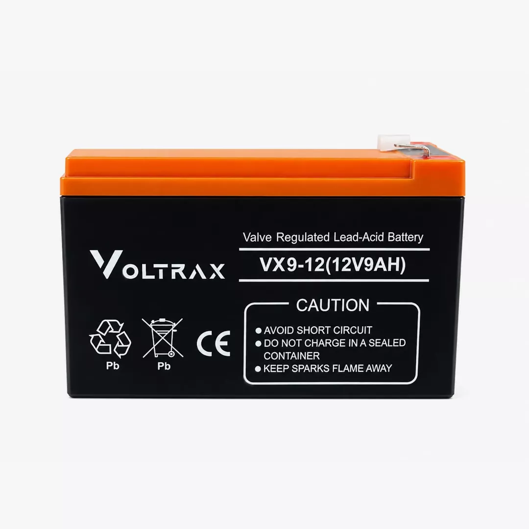 12 9-1 بطارية فولتراكس Voltrax 12V 9Ah جافة قابلة للشحن لأجهزة الـ UPS - الصورة 1