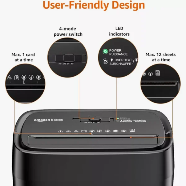 ⁦فرامة ورق ومستندات - Paper Shredder Amazon⁩ - الصورة ⁦2⁩