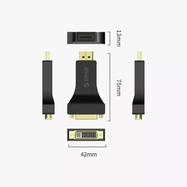 ⁦محول أوريكو ORICO DisplayPort إلى DVI بدقة 1080P Full HD⁩ - الصورة ⁦2⁩
