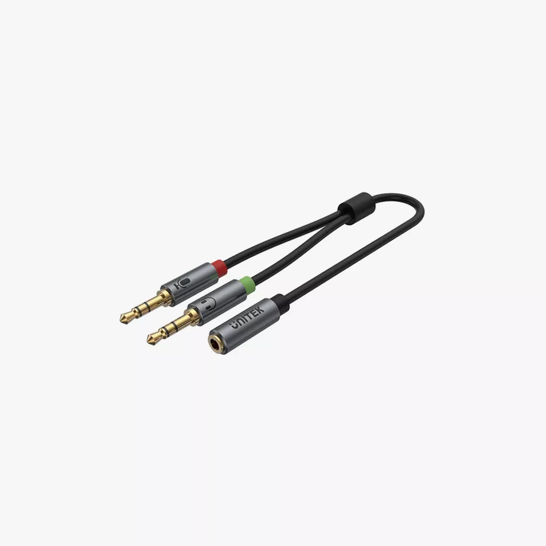 uni-2 كابل تحويل صوت مدمج يونيتك Unitek Y-C957ABK بطول 0.2 متر - الصورة 1