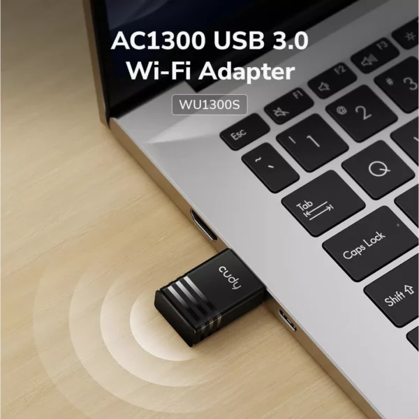 ⁦لاقط واي فاي USB كودي Cudy AC1300 ثنائي النطاق مع محول USB 3.0⁩ - الصورة ⁦2⁩