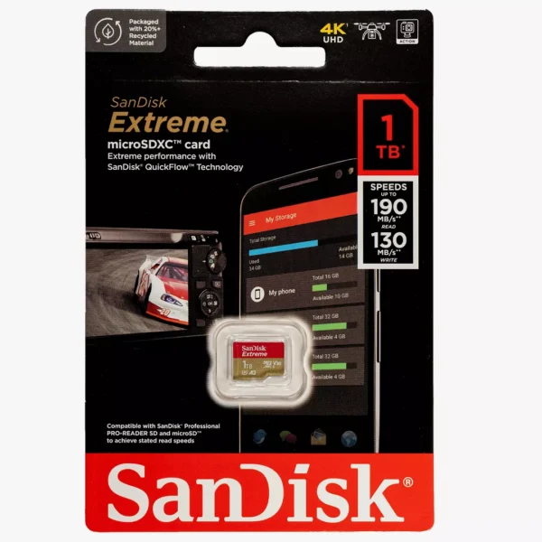 ⁦رام مايكرو إس دي سانديسك (SanDisk Extreme MicroSD 1TB 190MB/s)⁩ - الصورة ⁦3⁩