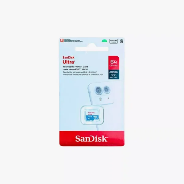 ⁦رام مايكرو إس دي سانديسك ألترا (SanDisk Ultra 64GB MicroSD 100MB/s)⁩ - الصورة ⁦2⁩