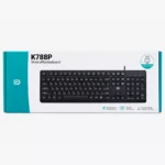 لوحة المفاتيح السلكية FD K788P النحيفة بضغطات هادئة وطباعة عربي/إنكليزي