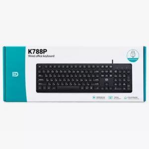 لوحة المفاتيح السلكية FD K788P النحيفة بضغطات هادئة وطباعة عربي/إنكليزي