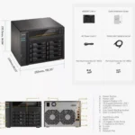⁦جهاز تخزين شبكي احترافية 8 خليج أسوستر (ASUSTOR AS6808T 8-Bay NAS)⁩ - الصورة ⁦3⁩