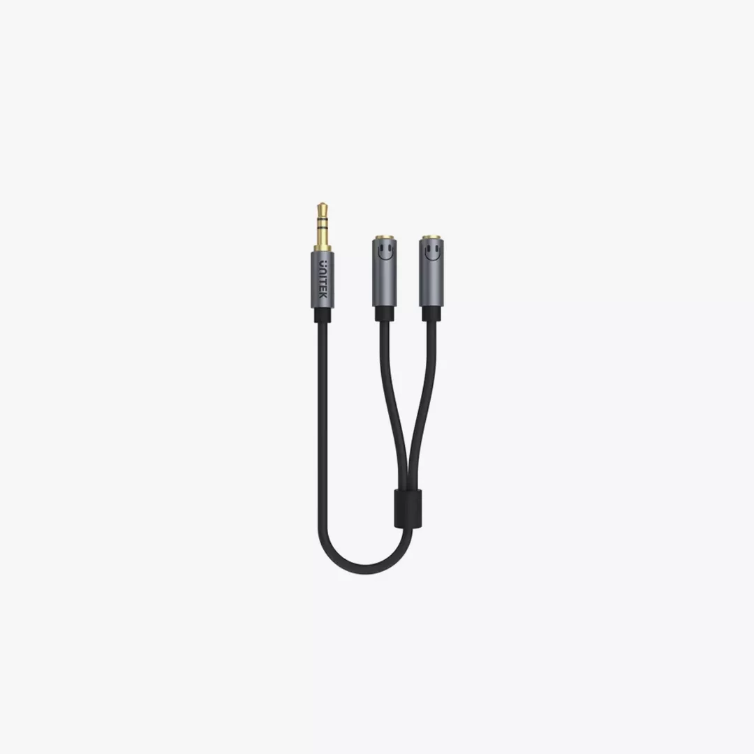Y95-1 كابل صوت أواكس يونيتك (UNITEK 3.5mm Aux Audio Cable 20cm) - الصورة 1