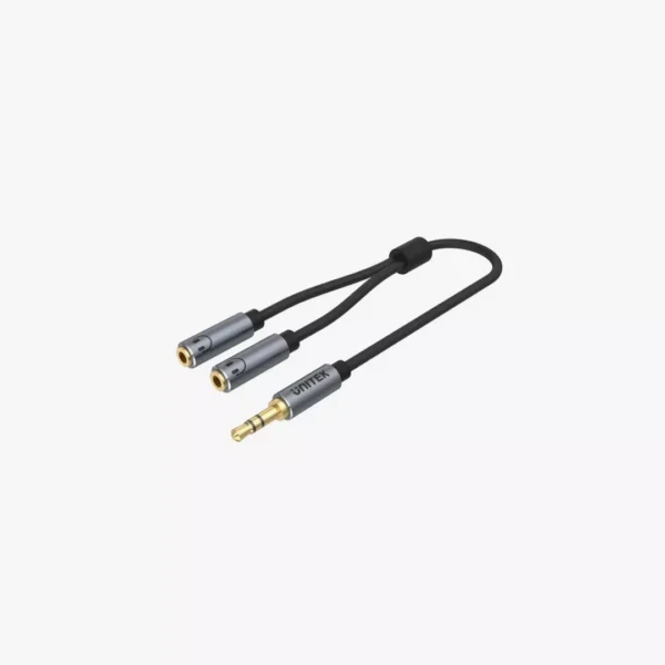 ⁦كابل صوت أواكس يونيتك (UNITEK 3.5mm Aux Audio Cable 20cm)⁩ - الصورة ⁦2⁩