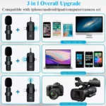 ⁦مايكروفون لاسلكي احترافي مزدوج (WL Wireless Microphone K15)⁩ - الصورة ⁦3⁩