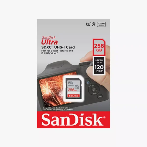 ⁦بطاقة ذاكرة إس دي سانديسك ألترا (SanDisk Ultra SDXC 256GB 120MB/s)⁩ - الصورة ⁦3⁩