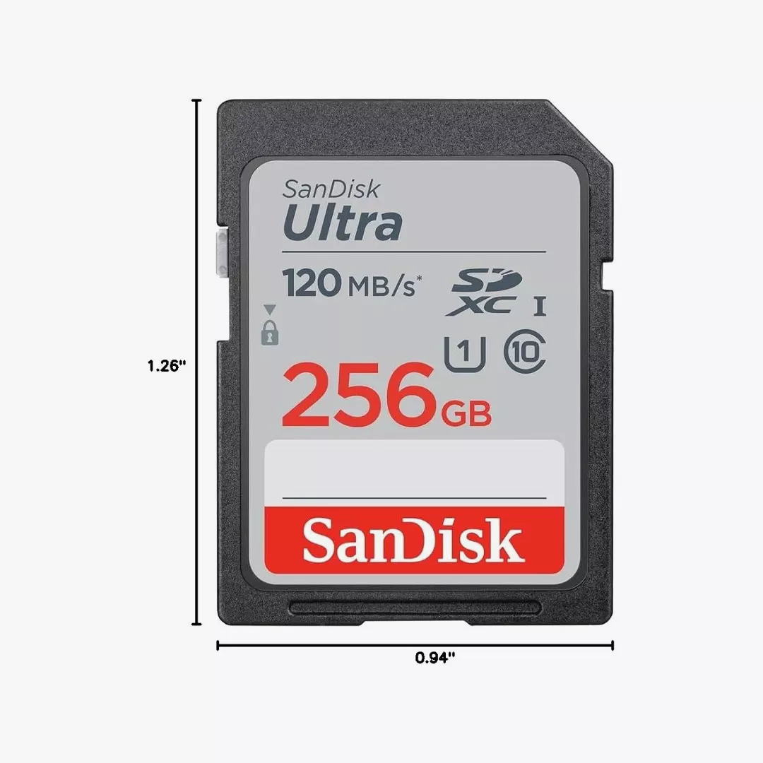 sd-4 بطاقة ذاكرة إس دي سانديسك ألترا (SanDisk Ultra SDXC 256GB 120MB/s) - الصورة 1